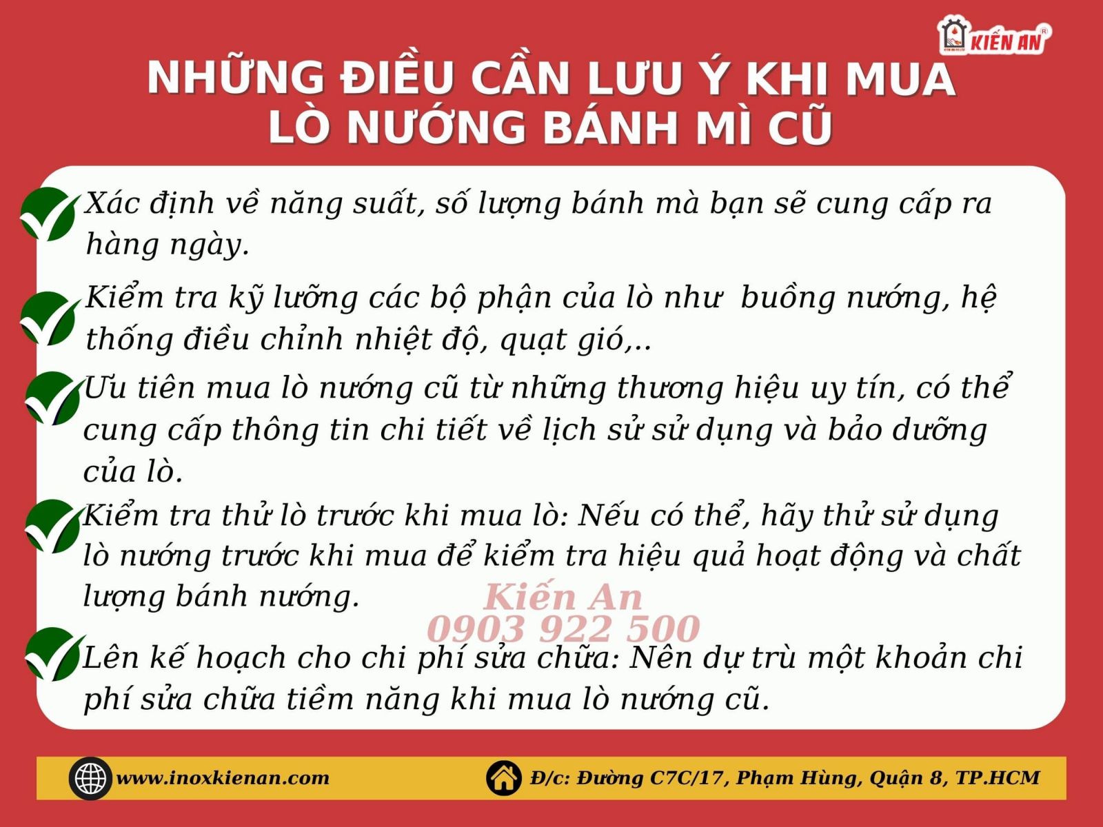 Những lời khuyên dành cho bạn có ý định đầu tư lò nướng bánh mì cũ